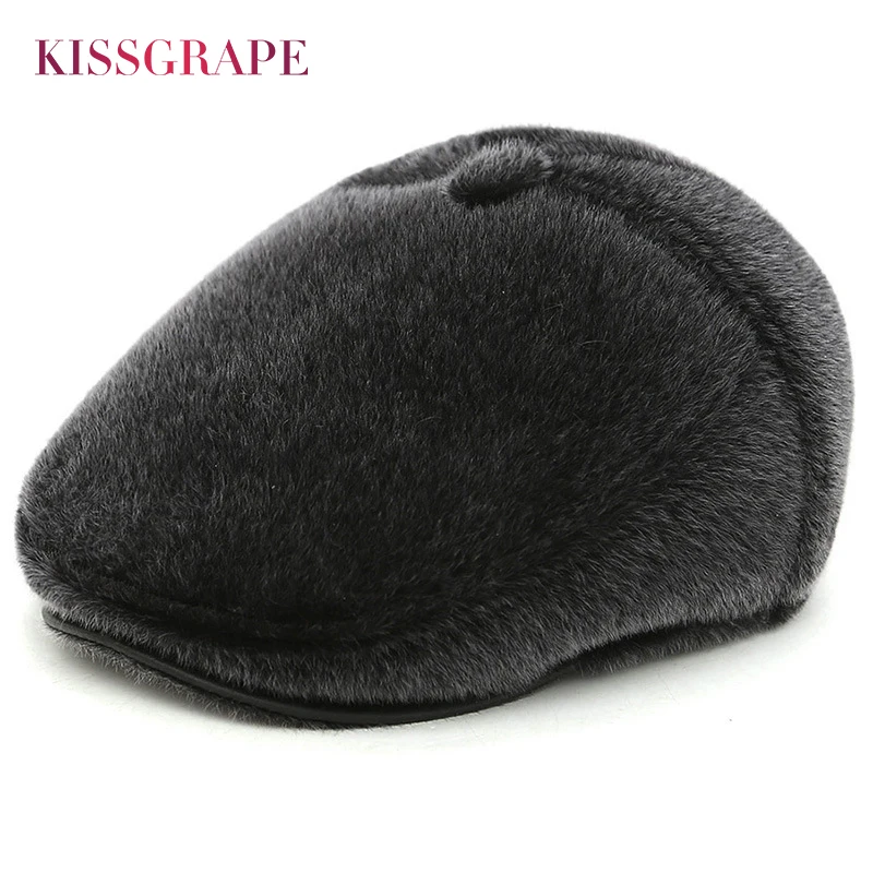 2019 Winter Men's Warm Beret Hats with Ear Flaps Male Outdoor Warm Caps Faux Mink Fur Hats Dad Winter Warm Visor Hat Father Gift
2019 Winter Men's Warm Beret Hats with Ear Flaps Male Outdoor Warm Caps Faux Mink Fur Hats Dad Winter Warm Visor Hat Father Gift