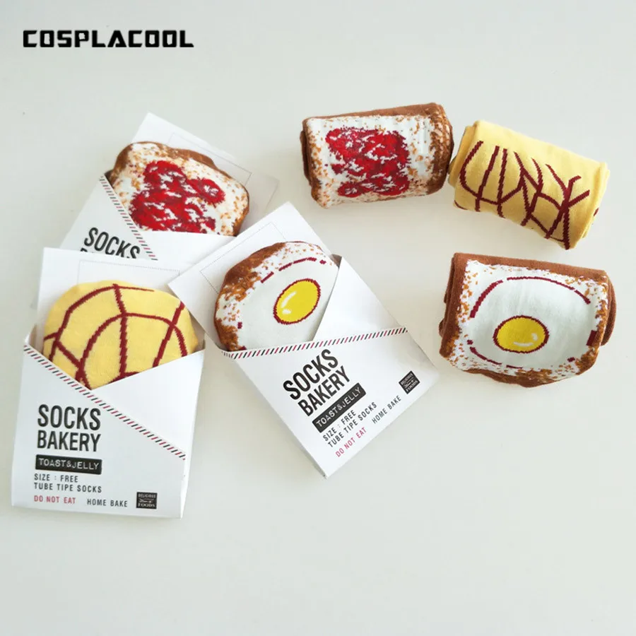 Cartoon Jacquard Jam Bread Pineapple Buns Egg Toast Pattern Funny Socks Women Japan Fashion Cotton Unisex Couple Socks Eat Socks
Cartoon Jacquard Jam Bread Pineapple Buns Egg Toast Pattern Funny Socks Women Japan Fashion Cotton Unisex Couple Socks Eat Socks