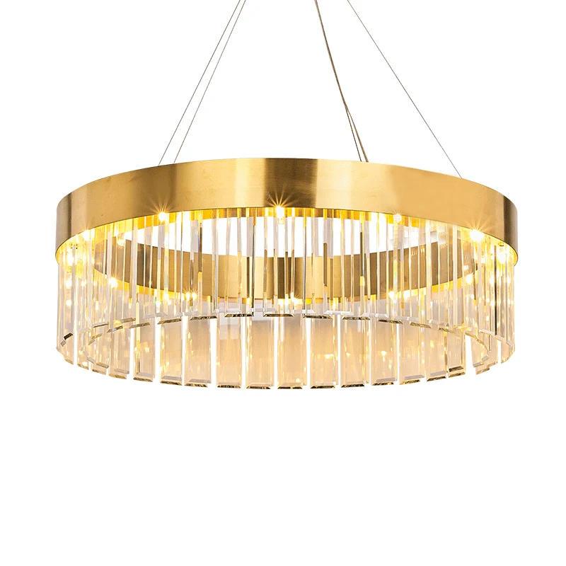 Light luxury crystal chandelier round modern gold villa living room dining room decoration lamp
Light luxury crystal chandelier round modern gold villa living room dining room decoration lamp