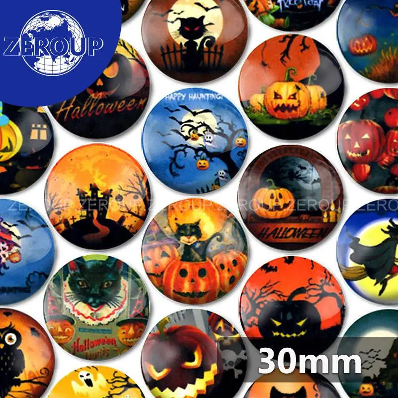30mm round glass cabochon happy halloween pictures mixed pattern fit cameo base setting for flat back jewelry 10pcs/lot TP-227-R
30mm round glass cabochon happy halloween pictures mixed pattern fit cameo base setting for flat back jewelry 10pcs/lot TP-227-R