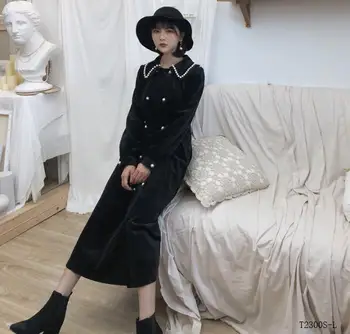 European style 2018 New arrivals autumn winter fashion women clothes temperament solid color beading vintage dress T2300
European style 2018 New arrivals autumn winter fashion women clothes temperament solid color beading vintage dress T2300