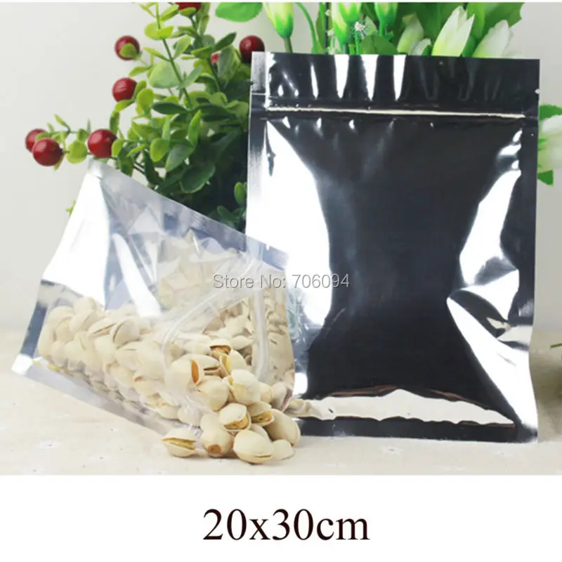 20x30cm(7.87''x11.81'') 100PCS Aluminizing Foil Ziplock Plastic bag Clear Silver Metallic aluminum Resealable plastic pouch
20x30cm(7.87''x11.81'') 100PCS Aluminizing Foil Ziplock Plastic bag Clear Silver Metallic aluminum Resealable plastic pouch