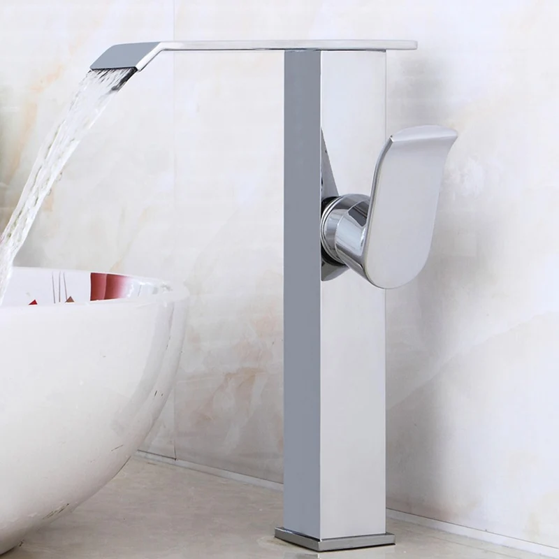 Kitchen Faucet Stylish SimplicityChrome Plated Copper Faucet Wide Mouth Waterfall Handwashing Basin Cold and Hot Faucet
Kitchen Faucet Stylish SimplicityChrome Plated Copper Faucet Wide Mouth Waterfall Handwashing Basin Cold and Hot Faucet
