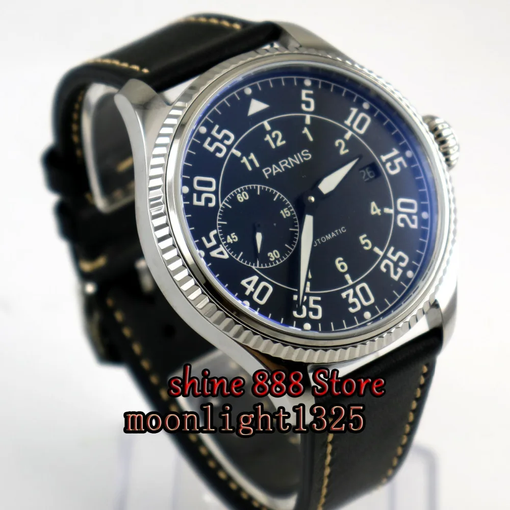 45mm Parnis black dial date window coin bezel ST2555 Automatic Movement Mens Watch
45mm Parnis black dial date window coin bezel ST2555 Automatic Movement Mens Watch