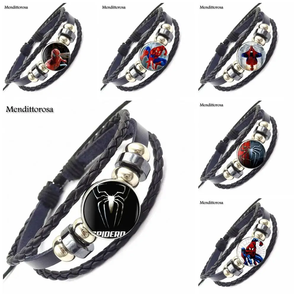EJ Glaze For Women Jewellery Spiderman Glass Cabochon Black Leather Bracelet Bangle Vintage Handmade Jewelry
EJ Glaze For Women Jewellery Spiderman Glass Cabochon Black Leather Bracelet Bangle Vintage Handmade Jewelry