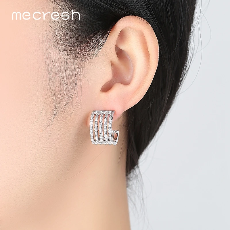 Mecresh Vintage Semicircle Shape Cubic Zirconia Silver Stud Earrings for Women New Trend of Earrings 2022 for Wedding MEH800
Mecresh Vintage Semicircle Shape Cubic Zirconia Silver Stud Earrings for Women New Trend of Earrings 2022 for Wedding MEH800