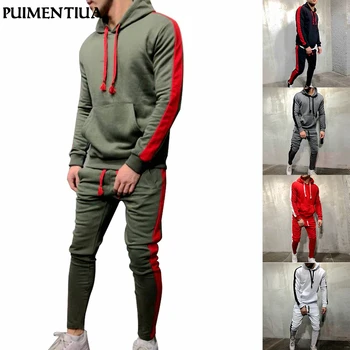 Puimentiua 2019 Fashion Autumn Winter Men's Two Pieces Set Patchwork Men's Sportswear Tracksuit Casual Hoodie Drawstring Suits
Puimentiua 2019 Fashion Autumn Winter Men's Two Pieces Set Patchwork Men's Sportswear Tracksuit Casual Hoodie Drawstring Suits
