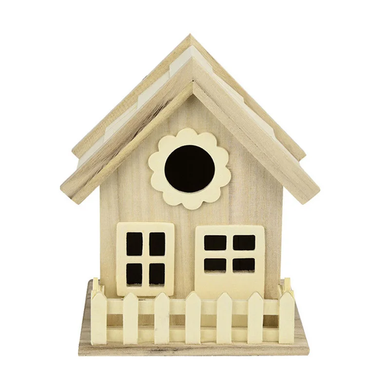 Miniature Outdoor Bird House Garden Wooden Nest Decor Box Handmade Craft | Дом и сад