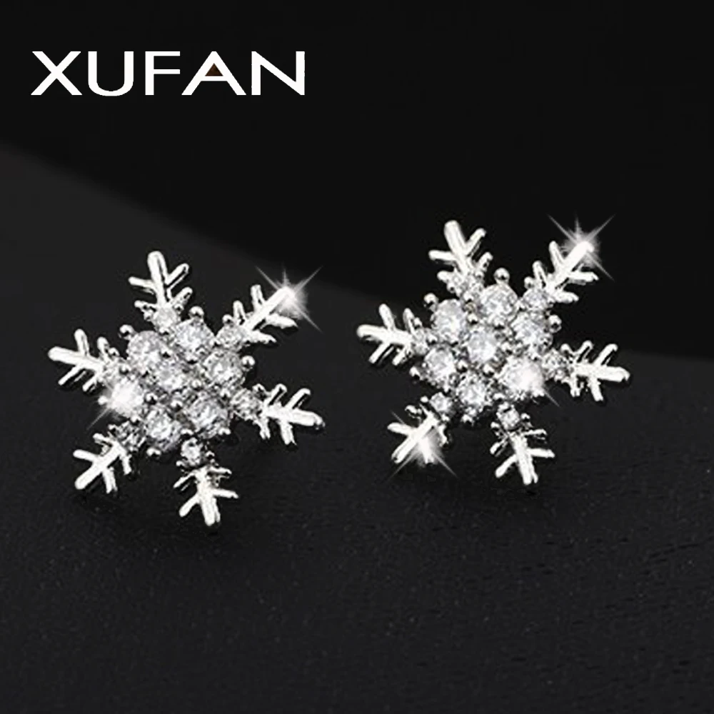 925 Anti-allergy Ear Needle Cubic Zirconia Jewelry White Gold Color Sparkling Snowflake Zircon Stud Earrings For Girls XUF108
925 Anti-allergy Ear Needle Cubic Zirconia Jewelry White Gold Color Sparkling Snowflake Zircon Stud Earrings For Girls XUF108