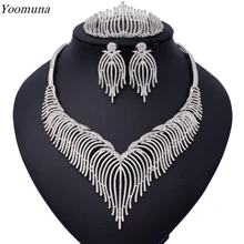Ensembles de bijoux de luxe pour femmes mariage cubique zircone fleur perles africaines ensembles de bijoux indien ensemble de bijoux de mariée 2019(China)