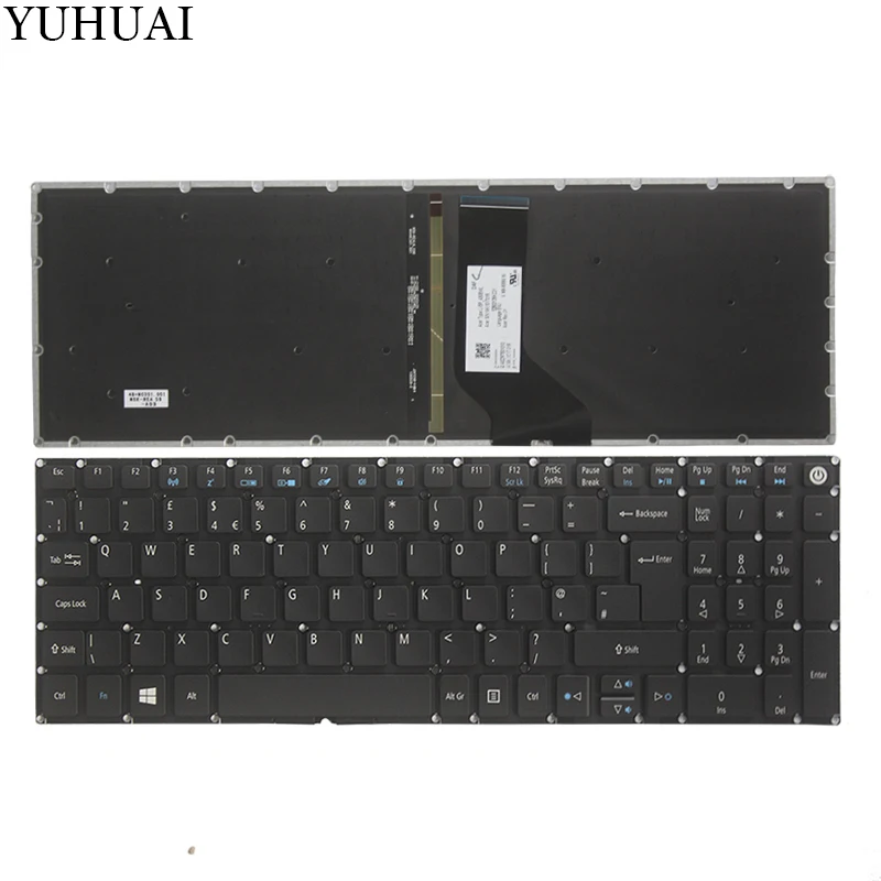 

New UK Keyboard for Acer Aspire E5-722 E5-772 V3-574G E5-573T E5-573 E5-573G E5-573T E5-532G Win 8 laptop UK keyboard Backlit