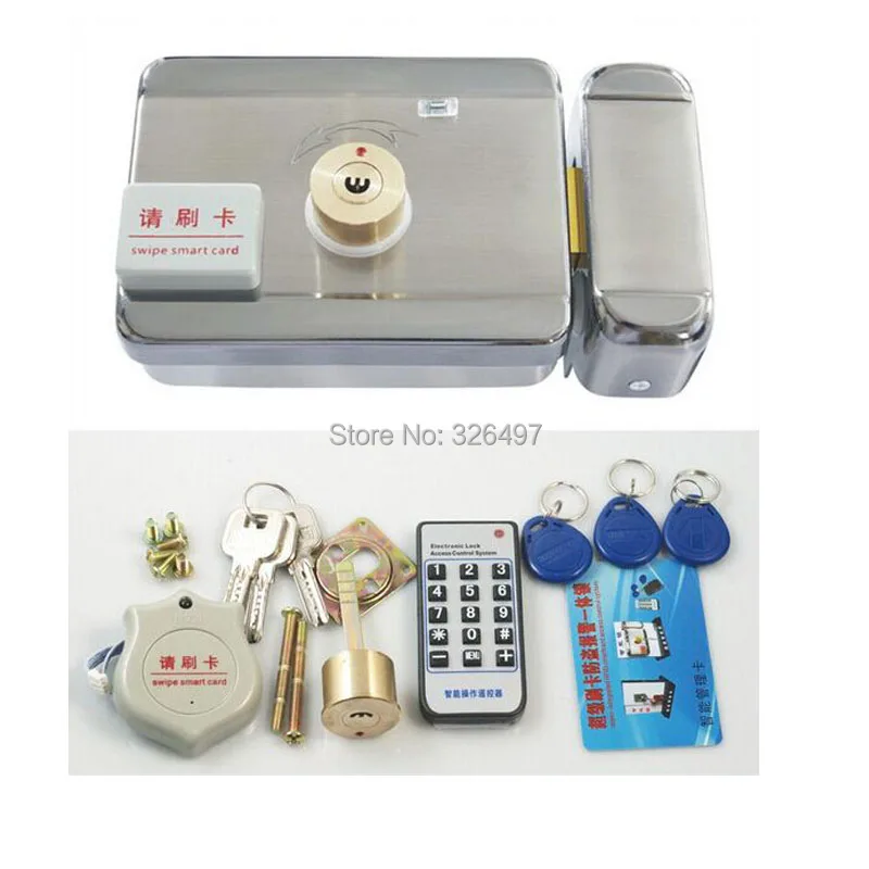Office Building smart doorElectric EM Locks with built in 125KHZ reader including 10pcs of Keyfobs access control system
Office Building smart doorElectric EM Locks with built in 125KHZ reader including 10pcs of Keyfobs access control system