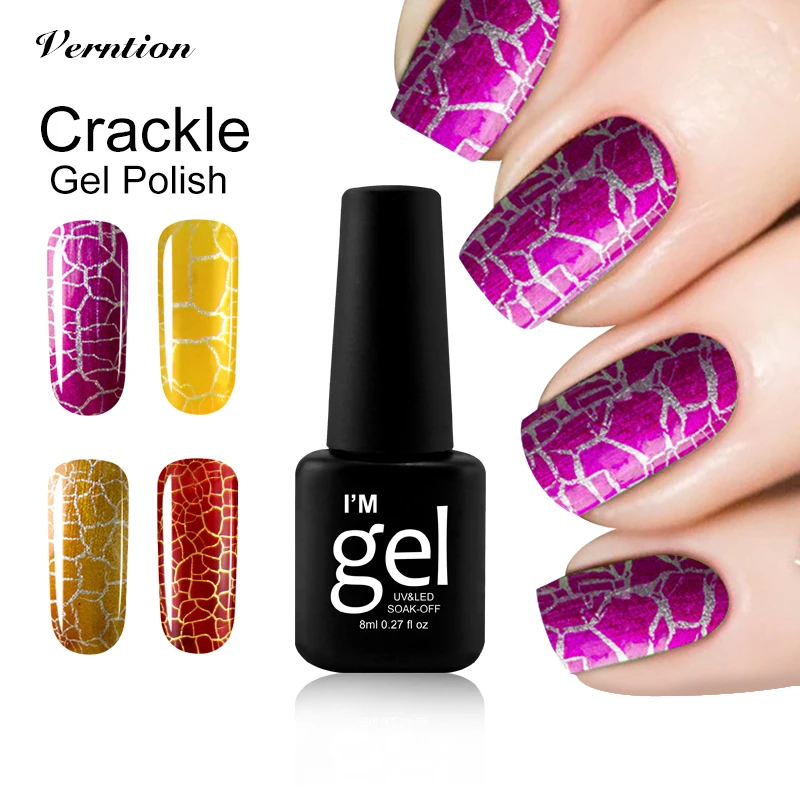 Verntion Long-lasting Everything for Manicure 12 Colors Cracking Gel Nail Polish Shatter Style Varnish Uv Led Hybrid Gel Lacquer
Verntion Long-lasting Everything for Manicure 12 Colors Cracking Gel Nail Polish Shatter Style Varnish Uv Led Hybrid Gel Lacquer