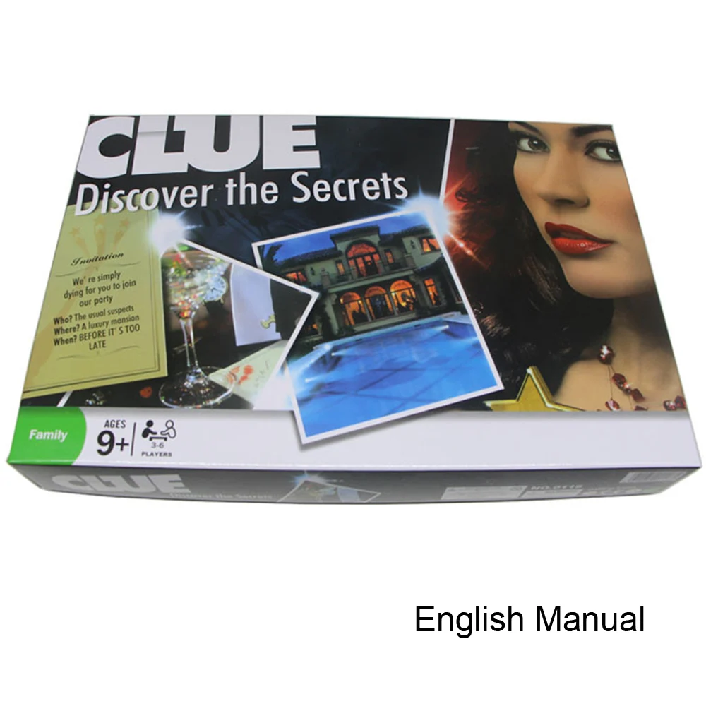 Cluedo Suspect Clue Discover The Secrets Board Desk Game Suspect Game Family Board Games With English Manual
Cluedo Suspect Clue Discover The Secrets Board Desk Game Suspect Game Family Board Games With English Manual