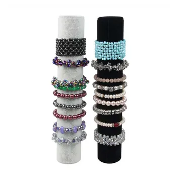 Hot Selling Black or Gray Velvet Bracelet Display Holder Jewelry Receiving for Bracelets Bracelets Organizer Shelf Rack Stand
Hot Selling Black or Gray Velvet Bracelet Display Holder Jewelry Receiving for Bracelets Bracelets Organizer Shelf Rack Stand