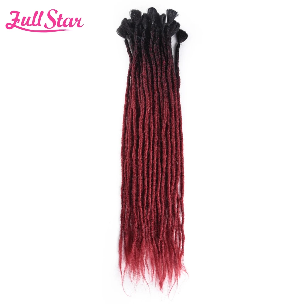 Full Star Synthetic Ombre Faux Locs Crochet Hair 24" 5strands/pack Low Temperature Fiber Lock Braiding Hair Extensions
Full Star Synthetic Ombre Faux Locs Crochet Hair 24" 5strands/pack Low Temperature Fiber Lock Braiding Hair Extensions