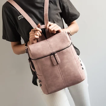 New Arrival Casual Backpacks For Women Preppy PU leather School Bag For Teenage Girls Rivet Decorated Lady travel shoulder bag
New Arrival Casual Backpacks For Women Preppy PU leather School Bag For Teenage Girls Rivet Decorated Lady travel shoulder bag