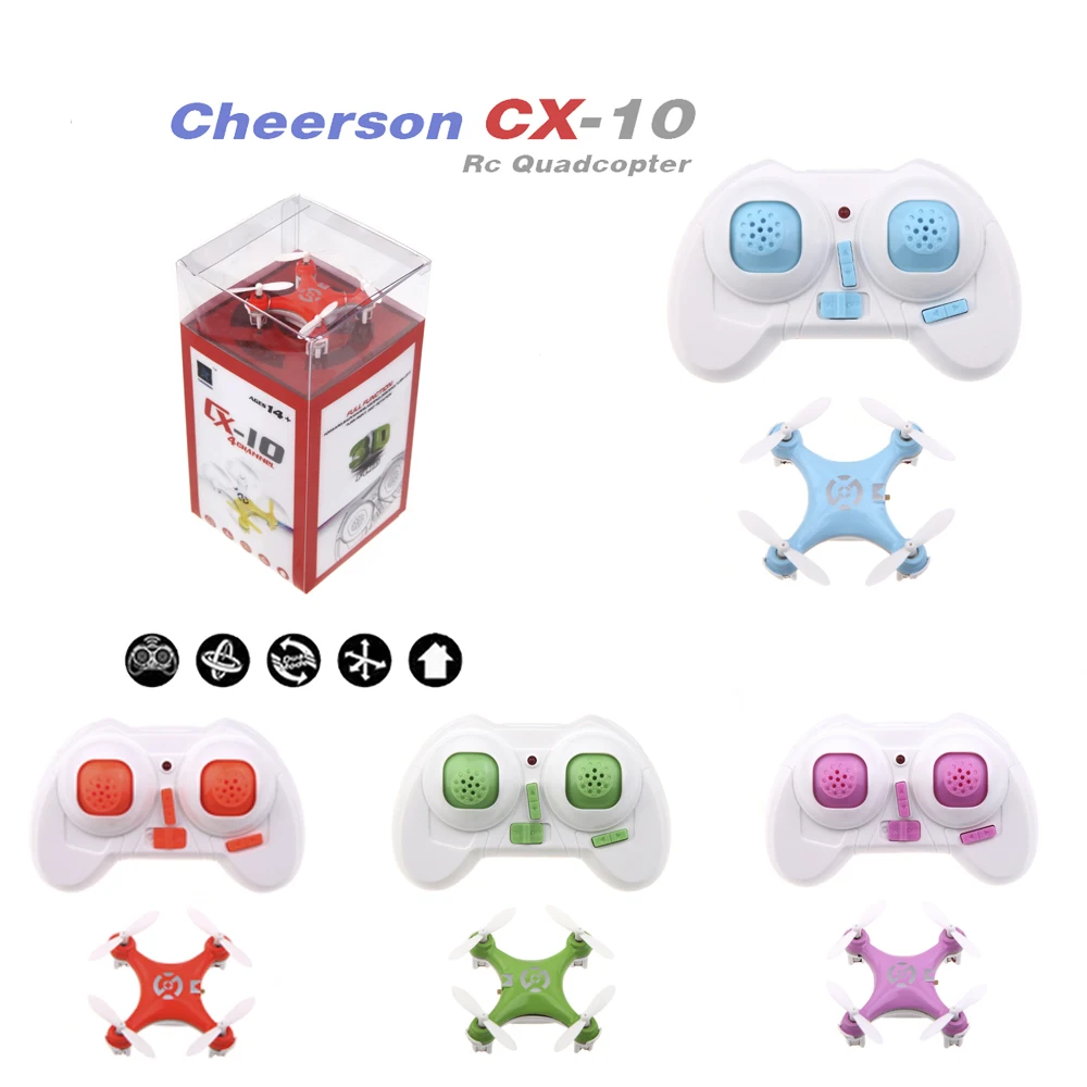 Mini RC Drone Cheerson CX-10 CX10 Mini Drone 2.4G 4CH 6 Axis LED RC Quadcopter Toy Helicopter with LED light Toys for Children
Mini RC Drone Cheerson CX-10 CX10 Mini Drone 2.4G 4CH 6 Axis LED RC Quadcopter Toy Helicopter with LED light Toys for Children