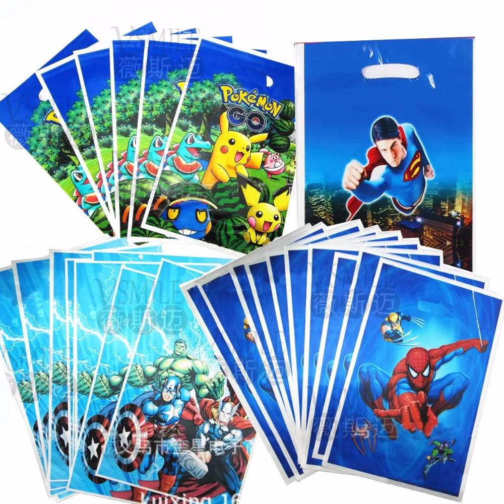 20pcs Cartoon PiKachu Superman Heroes Pirates Gift bag kids Baby Birthday Party child Candy Dessert wedding Decoration Loot Bag
20pcs Cartoon PiKachu Superman Heroes Pirates Gift bag kids Baby Birthday Party child Candy Dessert wedding Decoration Loot Bag
