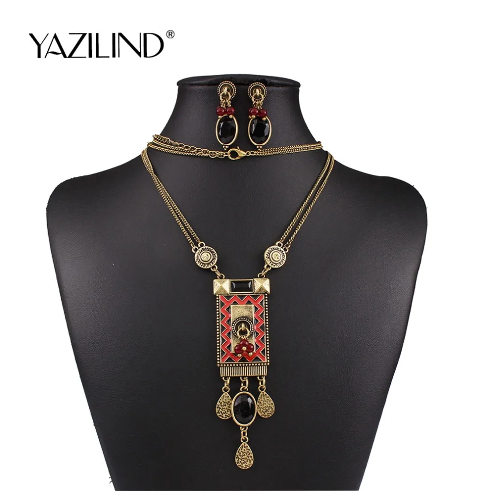 Yazilind Women's Ethnic Style Silver Gold Color Multilayer Crystal Water Drop Pendant Choker Statement Necklace
Yazilind Women's Ethnic Style Silver Gold Color Multilayer Crystal Water Drop Pendant Choker Statement Necklace