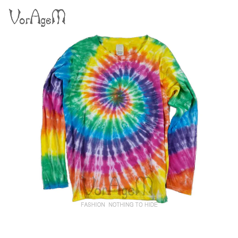 2018 Men's Handcrafted Tie Dye T Shirt Fashion Ray Spiral Colorful Long Sleeve Tops Men 100% Cotton Streetwear Tees
2018 Men's Handcrafted Tie Dye T Shirt Fashion Ray Spiral Colorful Long Sleeve Tops Men 100% Cotton Streetwear Tees
