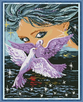 Joy Sunday Beauty And Dove DMC Counted Chinese Cross Stitch Kits printed Cross-stitch set Embroidery Needlework
Joy Sunday Beauty And Dove DMC Counted Chinese Cross Stitch Kits printed Cross-stitch set Embroidery Needlework
