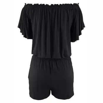 Women Short Sleeve Casual Rompers Strapless Backless Off Daily Solid Shoulder Jumpsuit Summer with Pockets
Women Short Sleeve Casual Rompers Strapless Backless Off Daily Solid Shoulder Jumpsuit Summer with Pockets