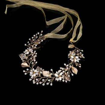 New Exquisite Gold Flower Leaf Wedding Hair Accessories Crystal Pearls Bridal Headband Fashion Bride Hairband Hair Jewelry
New Exquisite Gold Flower Leaf Wedding Hair Accessories Crystal Pearls Bridal Headband Fashion Bride Hairband Hair Jewelry