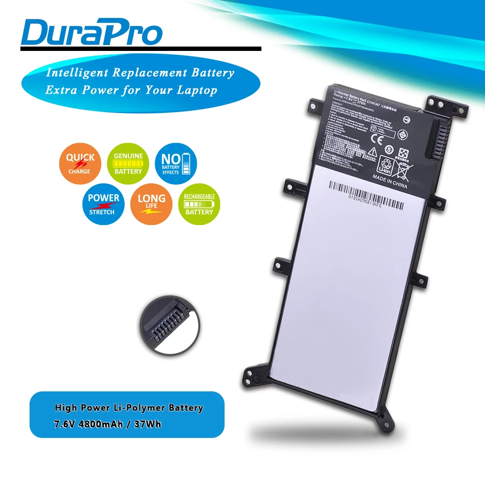 7.6V 37Wh C21N1347 Laptop X555 Battery for ASUS X555 X555L X555LD X555L F555UA F555UB Y583LD F555UJ F555UF K555L 2ICP4/63/134
7.6V 37Wh C21N1347 Laptop X555 Battery for ASUS X555 X555L X555LD X555L F555UA F555UB Y583LD F555UJ F555UF K555L 2ICP4/63/134
