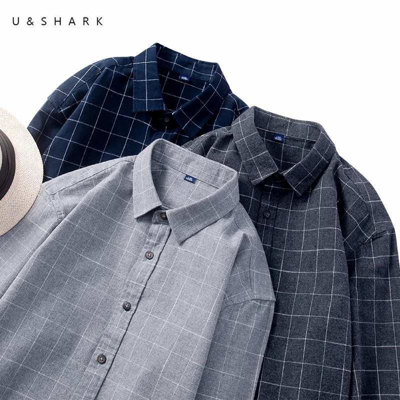 U&SHARK Autumn Black Plaid Shirt Men Long Sleeve England Style Social Male Shirt 100% Cotton Flannel Casual Shirts High Quality
U&SHARK Autumn Black Plaid Shirt Men Long Sleeve England Style Social Male Shirt 100% Cotton Flannel Casual Shirts High Quality