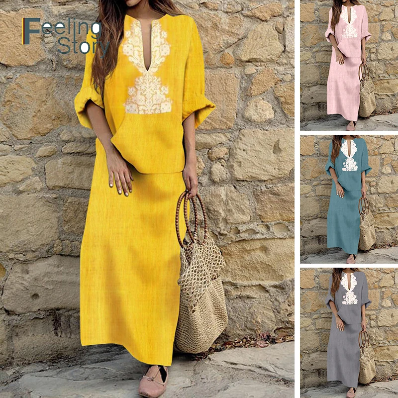 Art Fan Dress Cotton Linen Women Dresses Spring 2019 Loose Linen Long Dress Plus Size Long Sleeve Print Dress Clothing Womens
Art Fan Dress Cotton Linen Women Dresses Spring 2019 Loose Linen Long Dress Plus Size Long Sleeve Print Dress Clothing Womens