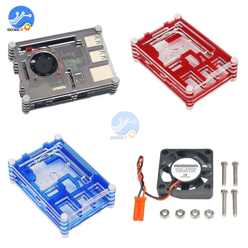 For Raspberry Pi 3B 3B+ Pluse Case Rainbow Shell 9 layer Blue Red Black Acrylic Box Case and Cooling fan for Pi 3B 3B+
For Raspberry Pi 3B 3B+ Pluse Case Rainbow Shell 9 layer Blue Red Black Acrylic Box Case and Cooling fan for Pi 3B 3B+