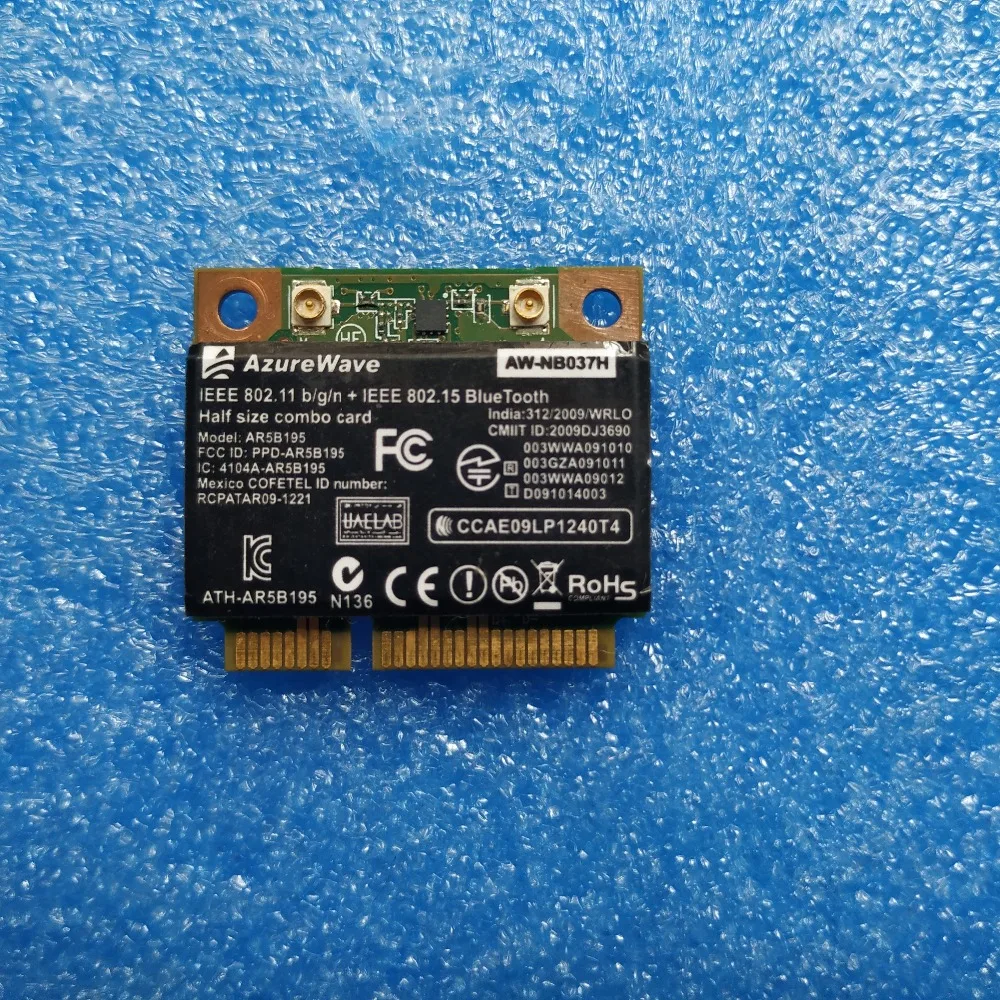 Wireless wifi N + Bluetooth BT 3.0 Half PCI-E Card Atheros AR5B195 for HP 592775-001
Wireless wifi N + Bluetooth BT 3.0 Half PCI-E Card Atheros AR5B195 for HP 592775-001
