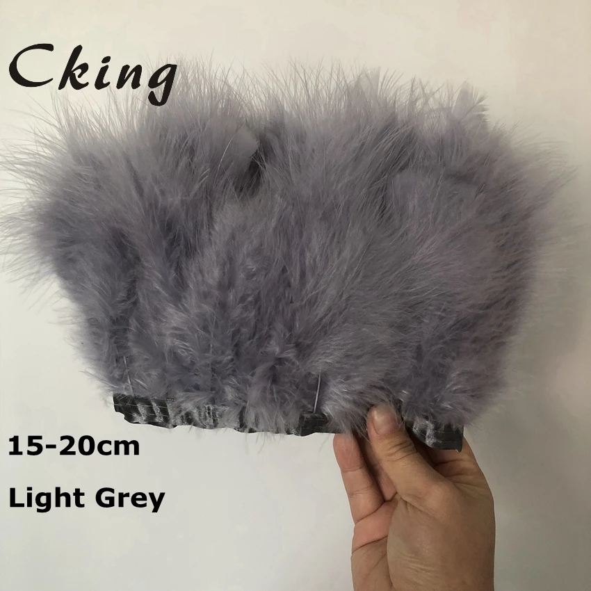 Wholesale 10meters Dyed Light grey Turkey feather fringe trim 6-8inches marabou feather trimming skirt dress trims 36 colors
Wholesale 10meters Dyed Light grey Turkey feather fringe trim 6-8inches marabou feather trimming skirt dress trims 36 colors