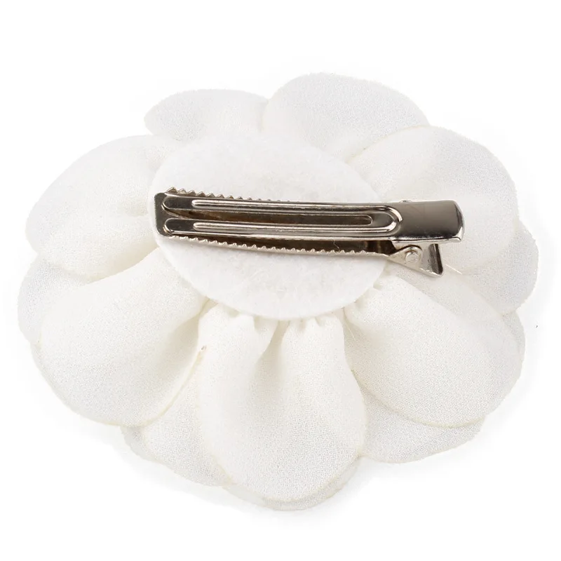 8 5 см шифоновые лепестки для новорожденных заколки волос с розами Поппи рулонные