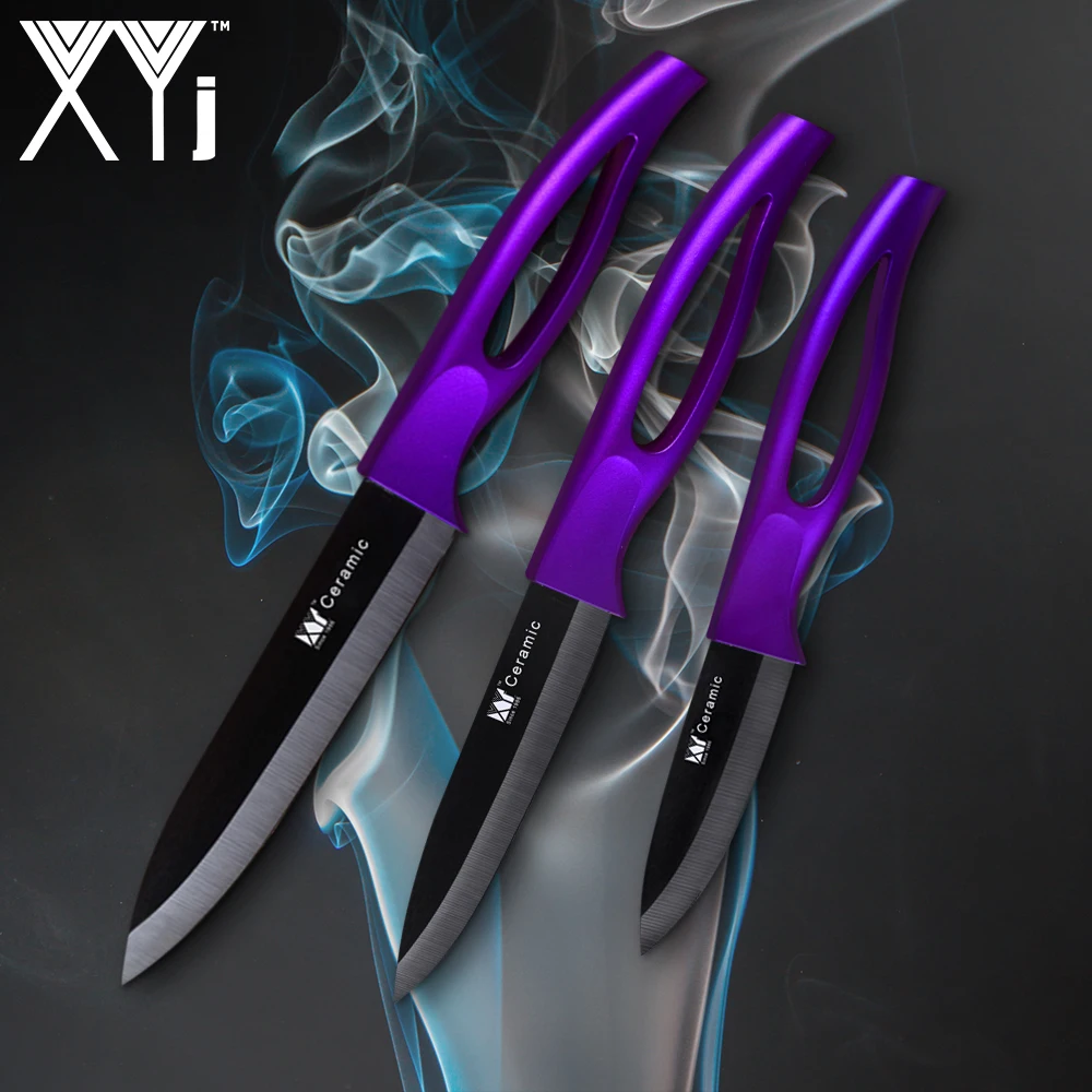 

XYj 4 Pieces Set Ceramic Chef Kitchen Knives Paring Fruit Vege Zirconia Ceramic Knife 3" 4" 5" 6" inch Blade Cooking Knife Set