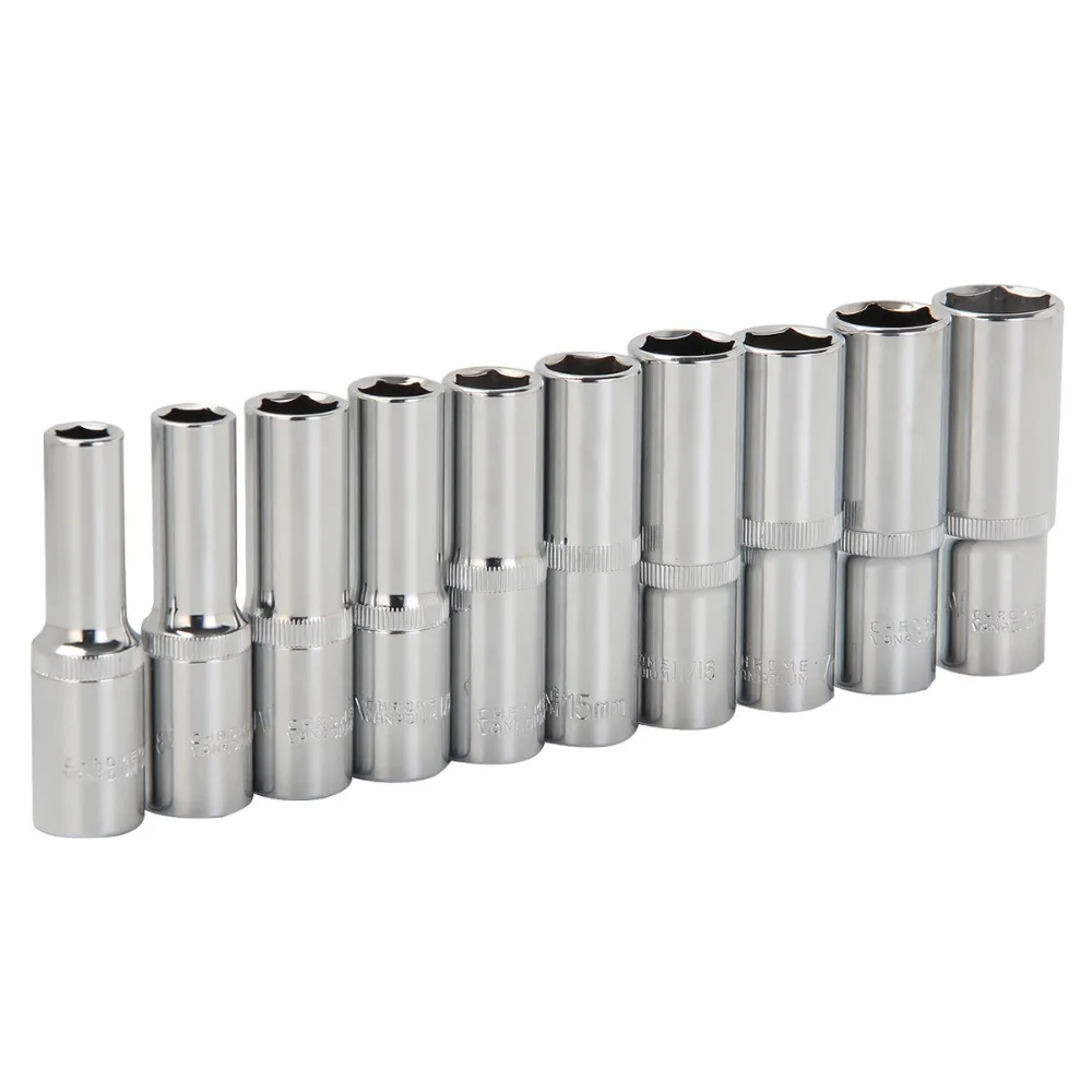 KSEIBI 1/2-Inch Drive Metric Deep Individual Socket 6-Point Long Hex Socket, CRV Material
KSEIBI 1/2-Inch Drive Metric Deep Individual Socket 6-Point Long Hex Socket, CRV Material