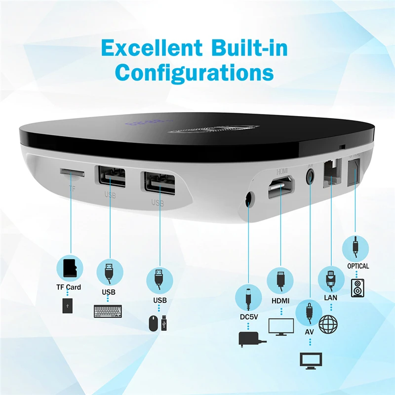2019 A95X F1 Android 8.0 Smart Android TV Box Remote 2GB DDR3 RAM 16GB ROM Quad Core S905W 2.4G WiFi 100Mbps 4K HD Set Top Box
2019 A95X F1 Android 8.0 Smart Android TV Box Remote 2GB DDR3 RAM 16GB ROM Quad Core S905W 2.4G WiFi 100Mbps 4K HD Set Top Box
