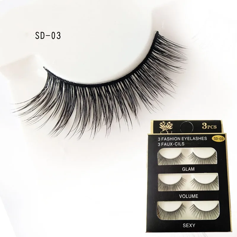 3 Pairs Natural False Eyelashes Beauty Make up Thick Cross Voluminous Messy Style Eye Lashes Extension Women Fashion Makeup Tool
3 Pairs Natural False Eyelashes Beauty Make up Thick Cross Voluminous Messy Style Eye Lashes Extension Women Fashion Makeup Tool