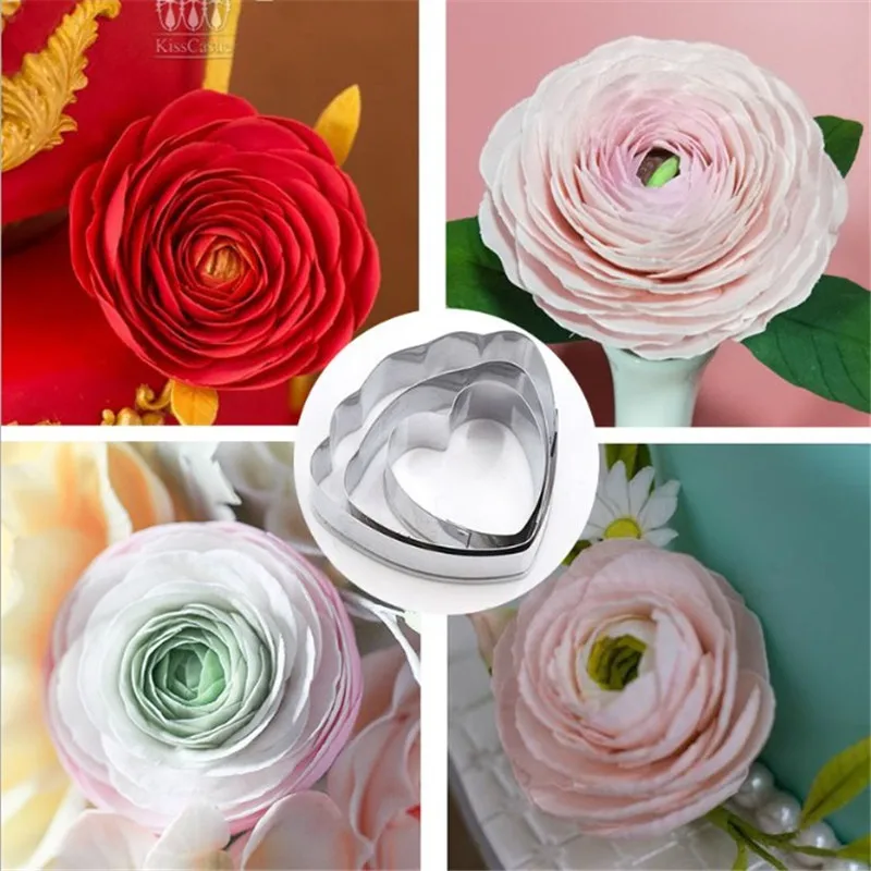 3PCS/Lot Buttercup Flower Cake Molds Stainless Steel Sugar Fondant Molds Flower Petal Cookie Cutter Tools For Cake Decoration
3PCS/Lot Buttercup Flower Cake Molds Stainless Steel Sugar Fondant Molds Flower Petal Cookie Cutter Tools For Cake Decoration