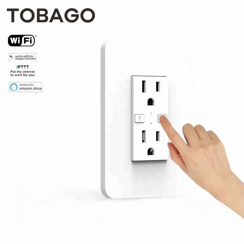 KS-604 US 120 Style Smart Wall Socket,Dual Outlets,on/off physical keys,mobile remote control,timing & scheduled,countdown
KS-604 US 120 Style Smart Wall Socket,Dual Outlets,on/off physical keys,mobile remote control,timing & scheduled,countdown