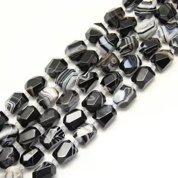 13x18mm Faceted Black Agates Natural Stones Nugget Spacer Charm Necklace Strand,16pcs Cut Amorphous Striped Agates Loose Beads
13x18mm Faceted Black Agates Natural Stones Nugget Spacer Charm Necklace Strand,16pcs Cut Amorphous Striped Agates Loose Beads
