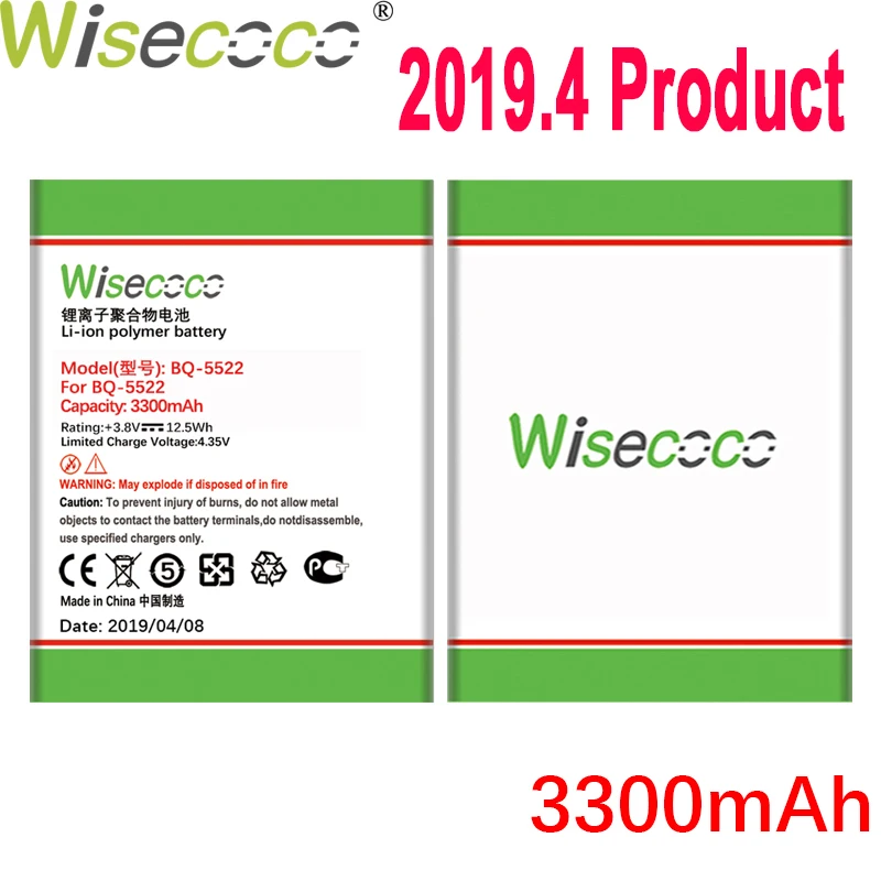 WISECOCO 3300mAh BQ-5522 Battery For BQ BQS 5522 BQS-5522 Next Mobile Phone Latest Production Battery With Tracking Number
WISECOCO 3300mAh BQ-5522 Battery For BQ BQS 5522 BQS-5522 Next Mobile Phone Latest Production Battery With Tracking Number