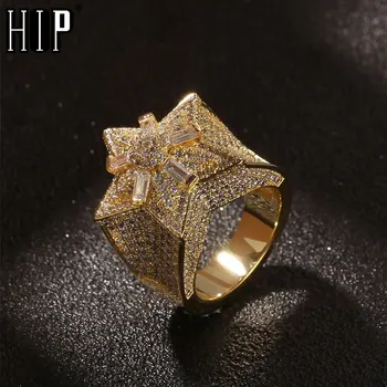 Hip Hop Popular Bling Iced Out Star Flower Copper Zircon Ring For Men Women Jewelry Gold
Hip Hop Popular Bling Iced Out Star Flower Copper Zircon Ring For Men Women Jewelry Gold