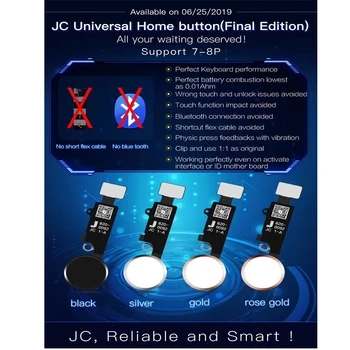 New JC YF HX Universal home button For iphone 7/7plus /8/8 plus return button key only back function and screen shot no touch ID
New JC YF HX Universal home button For iphone 7/7plus /8/8 plus return button key only back function and screen shot no touch ID