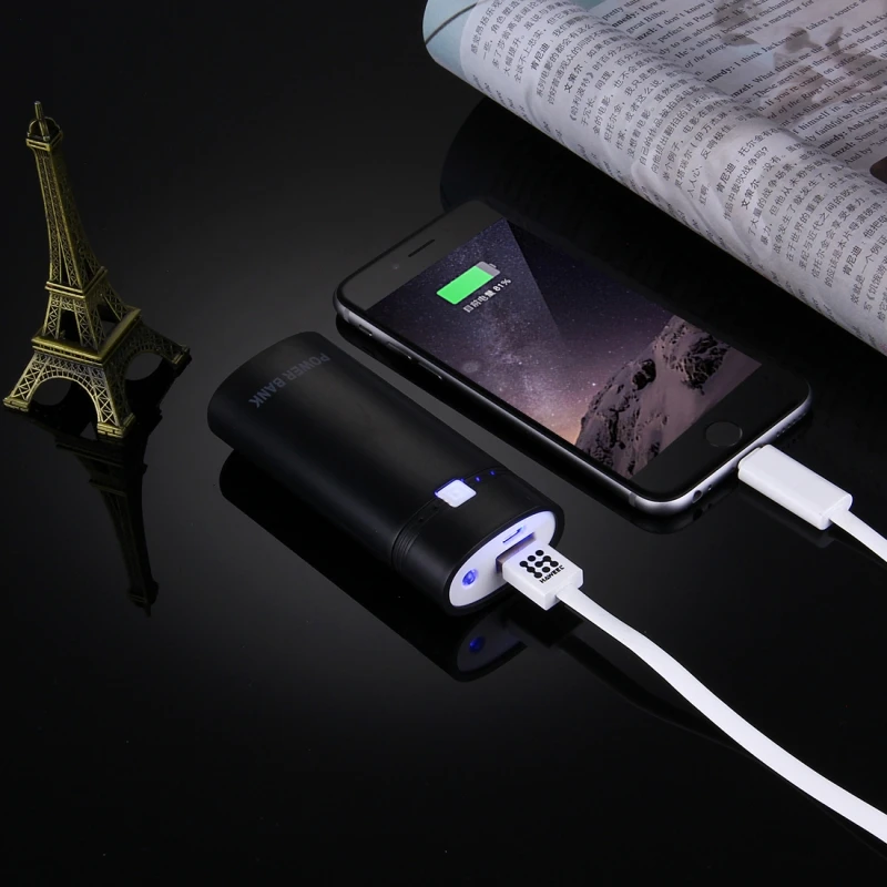 Portable High-efficiency 2 x 18650 Batteries Power Bank Shell Box USB Output Indicator Light for iPhone/ Samsung NO Battery
Portable High-efficiency 2 x 18650 Batteries Power Bank Shell Box USB Output Indicator Light for iPhone/ Samsung NO Battery