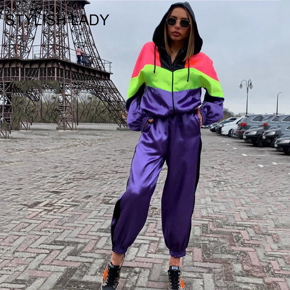 STYLISH Lady Patchwork Sportwear 2019 Summer Women Long Sleeve Hooded Zipper Jacket and Long Pant 2 Piece Set Tracksuits Outfits
STYLISH Lady Patchwork Sportwear 2019 Summer Women Long Sleeve Hooded Zipper Jacket and Long Pant 2 Piece Set Tracksuits Outfits