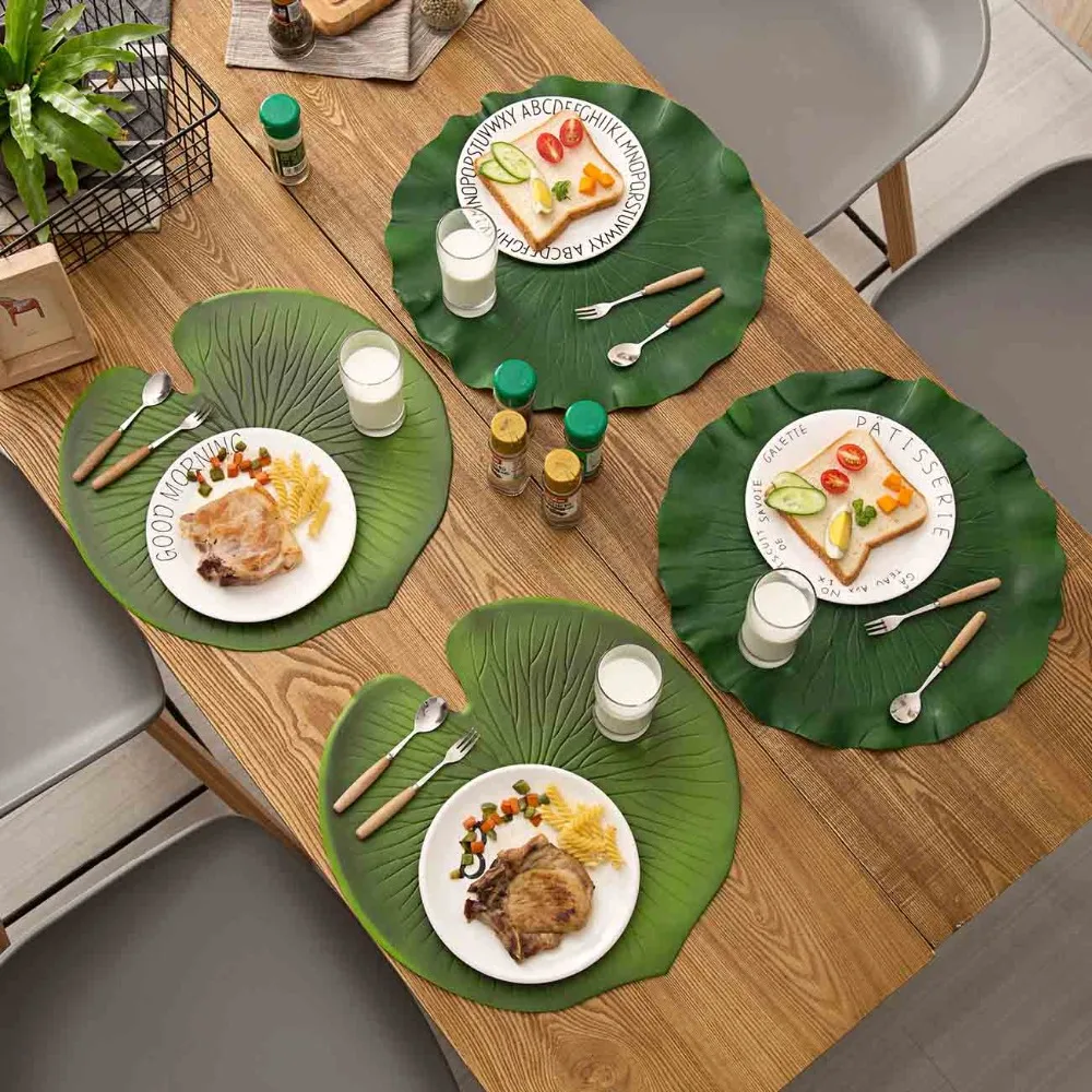 OTHERHOUSE Lotus Leaf Coaster Placemat Table Mat Cup Bowel Pot Mat Pad Holder Waterproof Table Cloth Kitchen Table Decoration
OTHERHOUSE Lotus Leaf Coaster Placemat Table Mat Cup Bowel Pot Mat Pad Holder Waterproof Table Cloth Kitchen Table Decoration