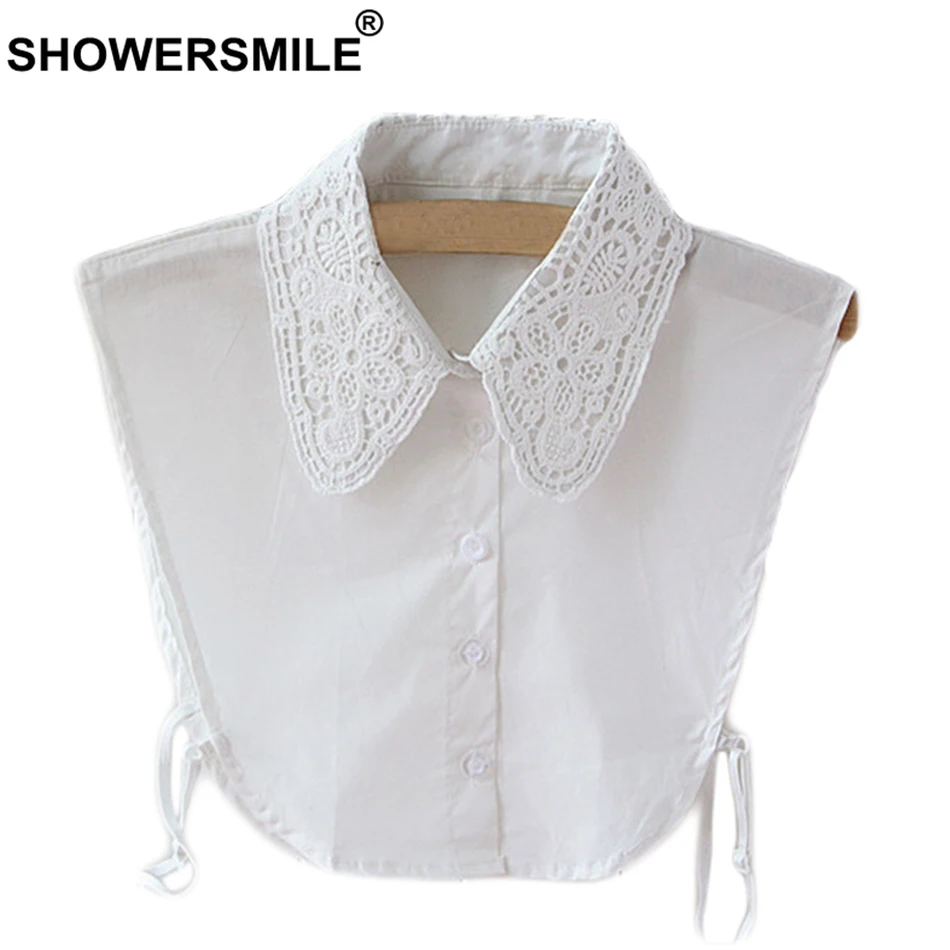 SHOWERSMILE White Fake Collar Women Lace Detachable Collar Shirt Female Vintage Solid Removable Lapel False Collars With Blouse
SHOWERSMILE White Fake Collar Women Lace Detachable Collar Shirt Female Vintage Solid Removable Lapel False Collars With Blouse