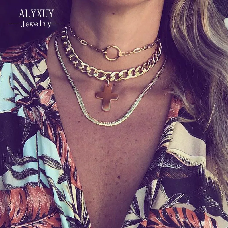 Fashion New Boho gold color Jewelry Multi Layer Necklaces for Women cross Pendant necklace N0165 
Fashion New Boho gold color Jewelry Multi Layer Necklaces for Women cross Pendant necklace N0165